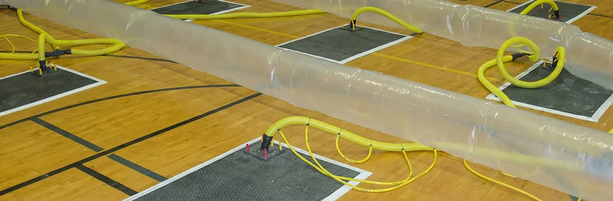 water clean up drying system set up to remove moisture and prevent further damage in Reno, NV